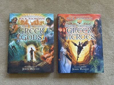 Percy Jackson's Greek Heroes, Greek Gods, by Rick Riordan (hardcovers)