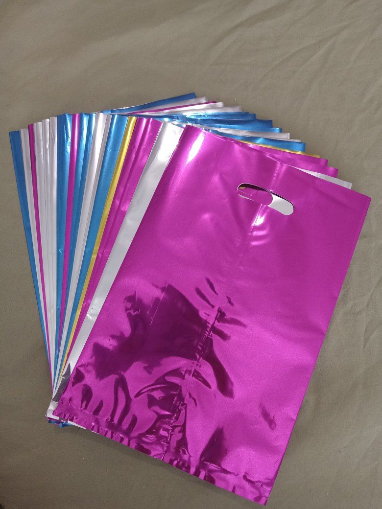 Mylar Foil Bags - Assorted Colors Dicut Handle Packaging