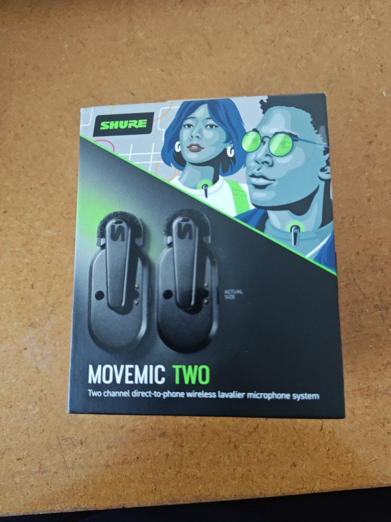 Shure MoveMic Two Wireless Lavalier Microphone System - Two-Channel Direct-to-Phone Audio