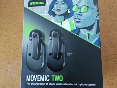 Shure MoveMic Two Wireless Lavalier Microphone System - Two-Channel Direct-to-Phone Audio