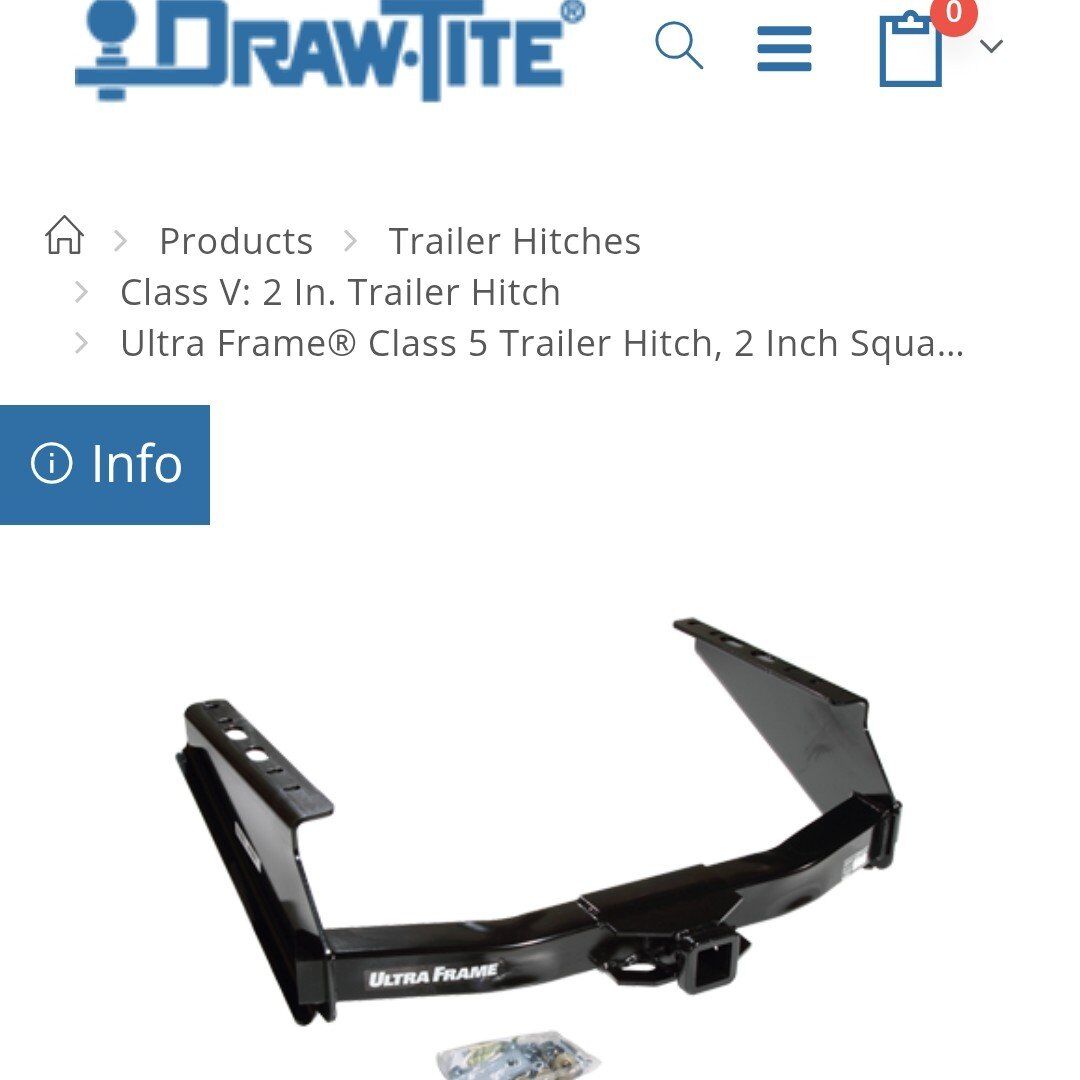 99-16 Ford F-250 350 super duty draw-tite hitch