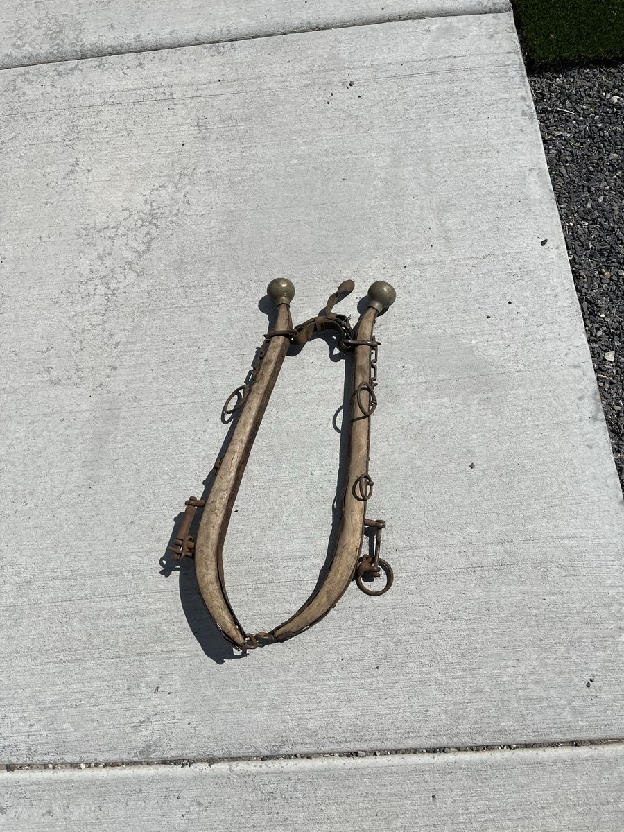 Vintage horse harness and farm decor