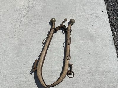 Vintage horse harness and farm decor