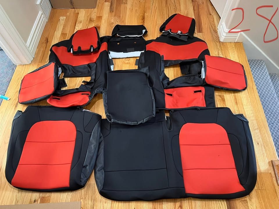 #28 New 2020-2025 GMC Truck Sierra Denali 1500HD, 2500HD, 3500 Coverking Neoprene Seat Covers