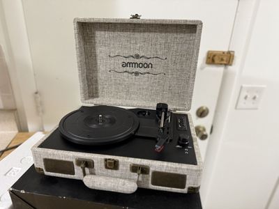 Ammoon 3 Speed Vinyl Record Turntable Suitcase