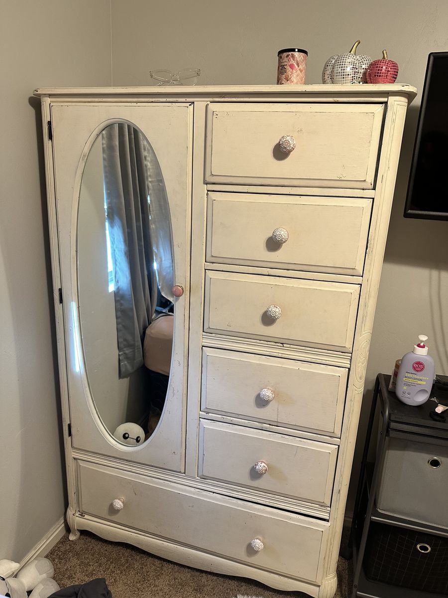 Vintage Mirror Armoire