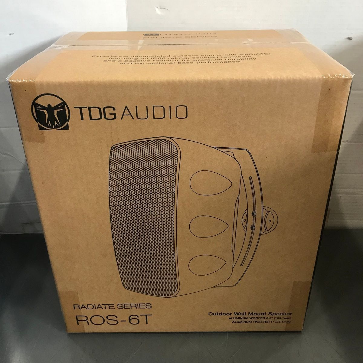 TDG AUDIO ROS-6T 6.5" RADIATE SERIES OUTDOOR WEATHERPROOF WALL MOUNT SPEAKER