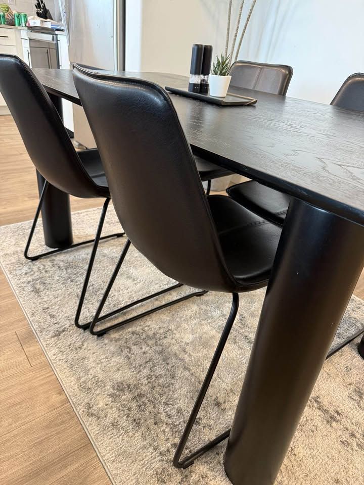 Set of 4 Scandinavian Designs Oken Dining Chairs Black - New Out Of Box