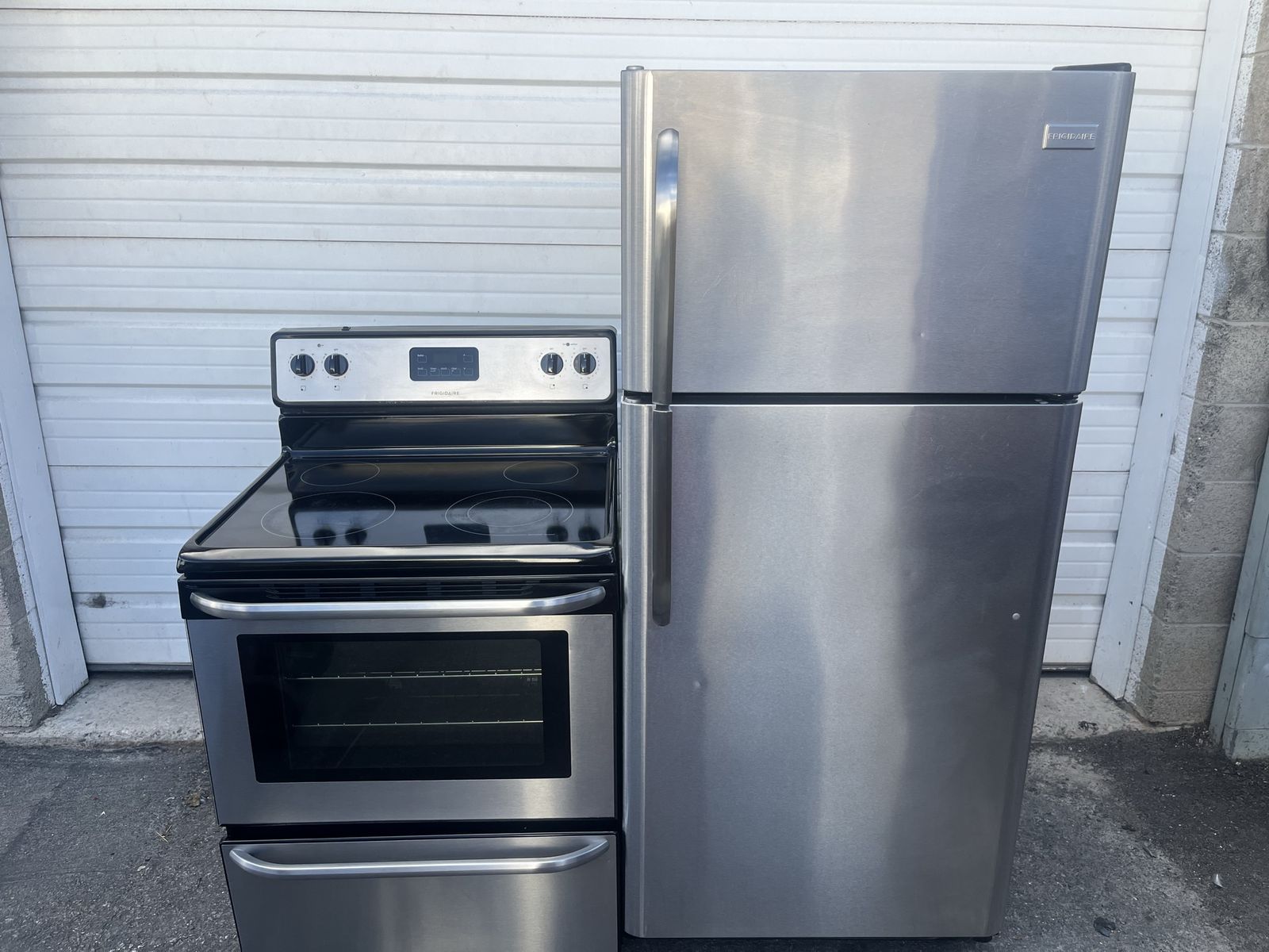 Great Frigidaire SS refrigerator & electric range,free delivery