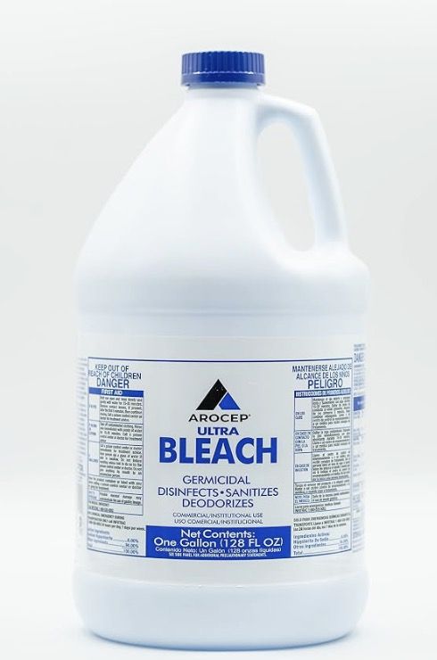 NEW Arocep AR110001 Germicidal Ultra Bleach, 128 Fluid Ounce, 6/Carton, Clear
