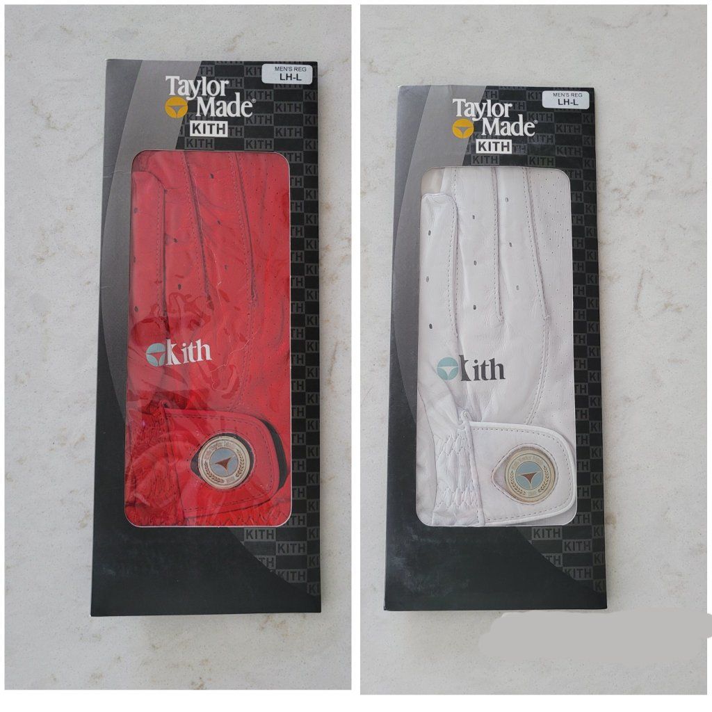 New- KITH Taylormade Golf Gloves (Red/White)