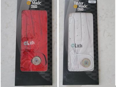 New- KITH Taylormade Golf Gloves (Red/White)