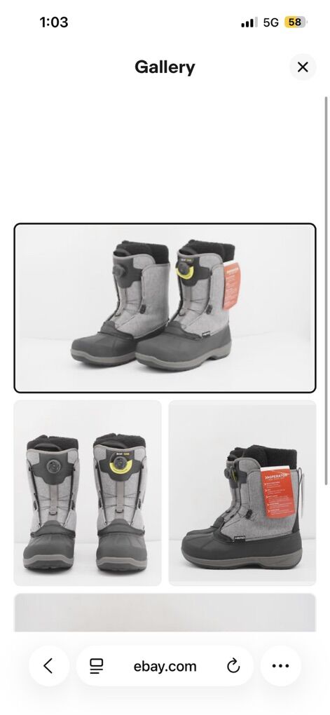 Head Operator BOA Grey Snowboard Boots - Size 6.5