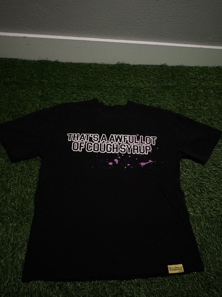 That's A Awful Lot Of Cough Syrup Black Graphic T-Shirt XL