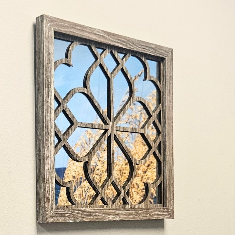 Set of 2 Rustic Decorative Wall Mirrors - Modern Home Decor