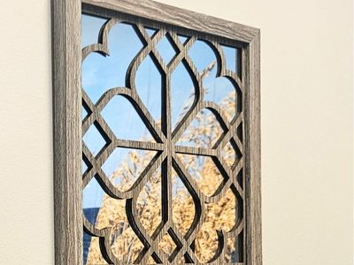 Set of 2 Rustic Decorative Wall Mirrors - Modern Home Decor