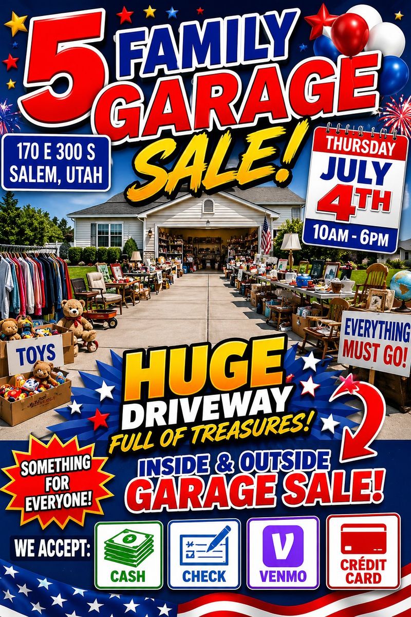 4th Of July 5 Family Garage Sale