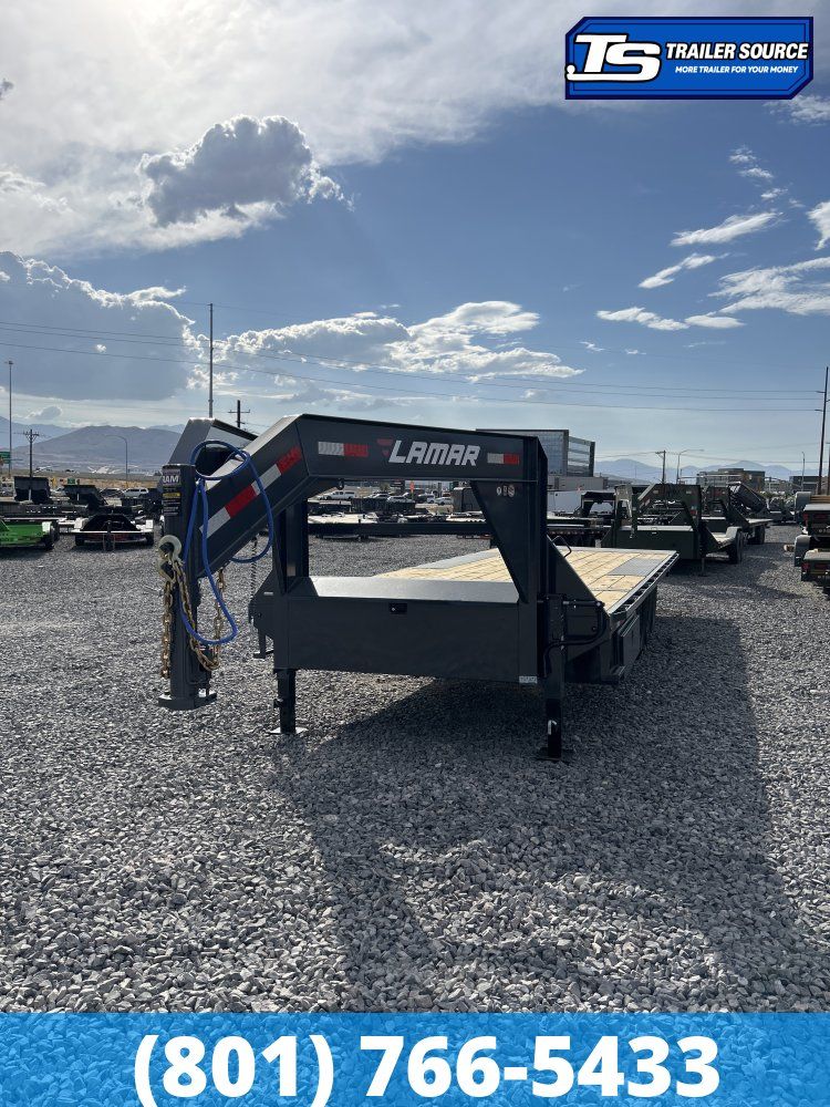 8.5x26 Lamar FA Gooseneck Deckover Tilt Trailer - 21K GVWR -