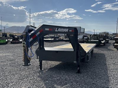 8.5x26 Lamar FA Gooseneck Deckover Tilt Trailer - 21K GVWR -