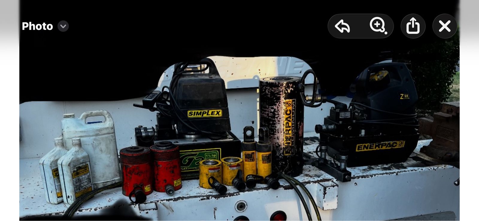 Enerpac/Simplex Hydraulic Jack & Pump Set - Industrial Lifting Equipment, 1 1/2 HP