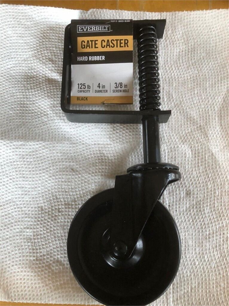 Everbilt 4in Hard Rubber Gate Caster Black