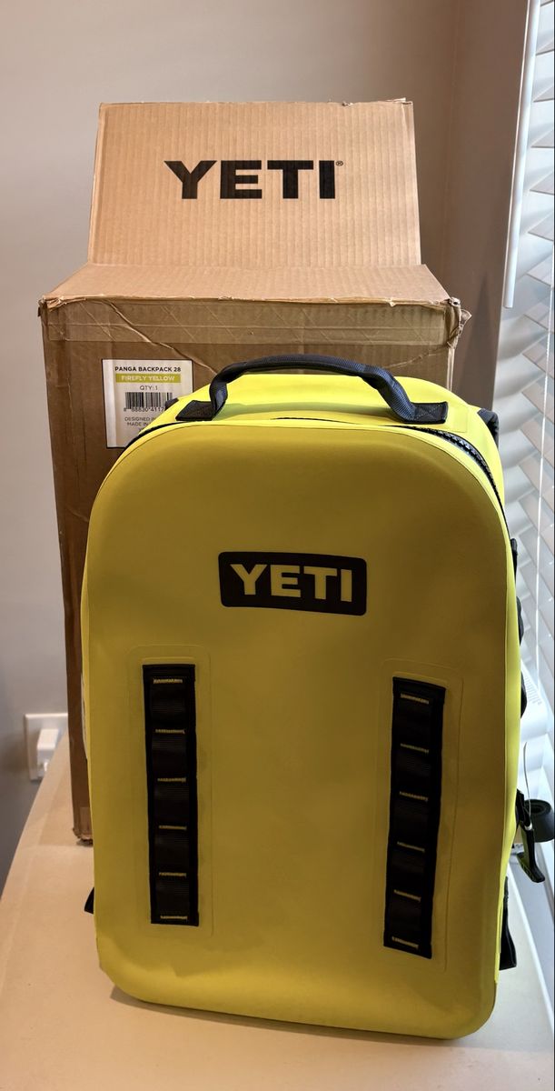 YETI Panga Waterproof Backpack 28L Limited Edition Firefly Yellow Sold Out New with Tags and Box