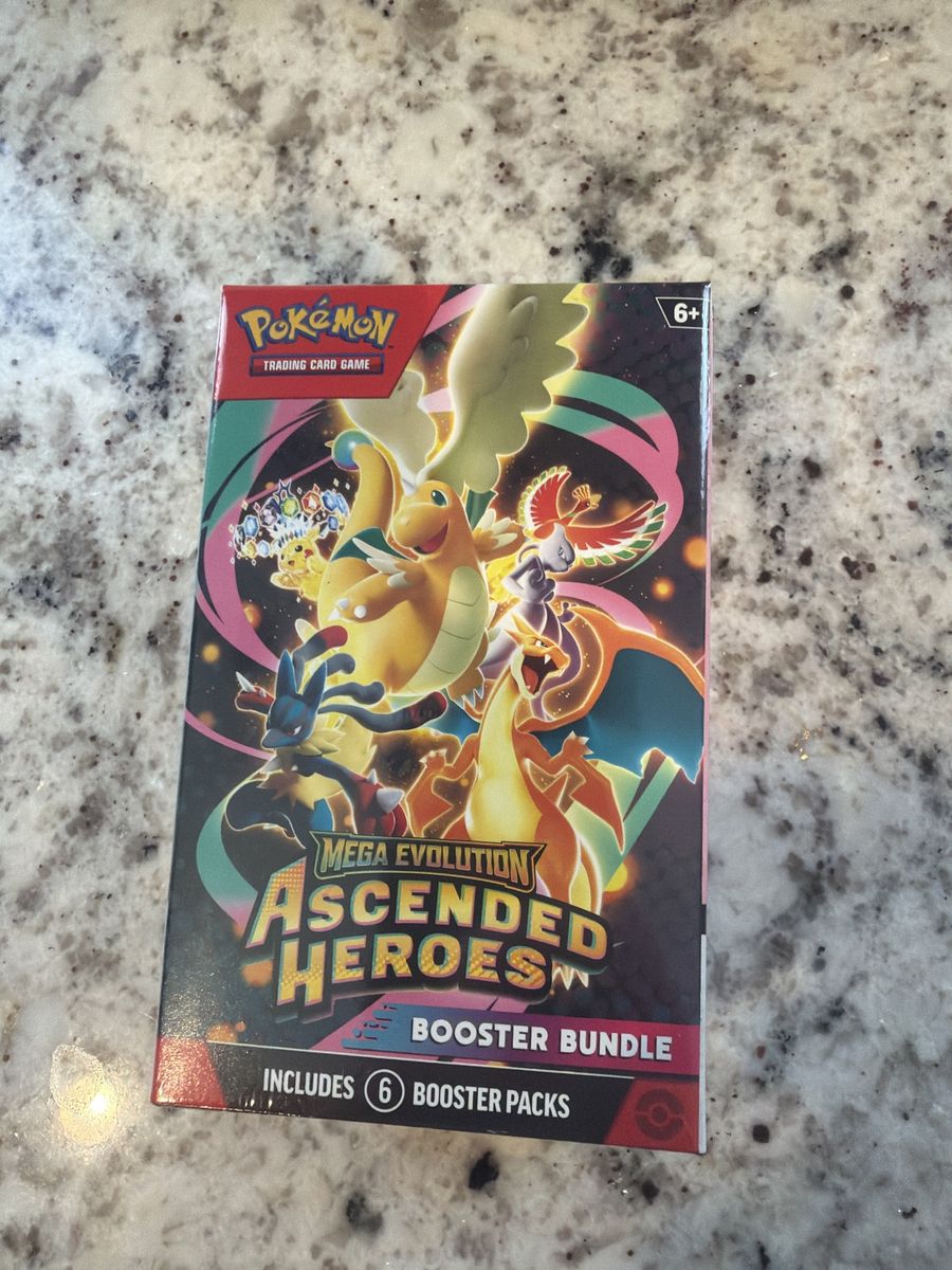RARE/SEALED - Pokémon TCG: Ascended Heroes Booster Bundle (6 Packs) — Brand New!