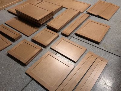 Light Brown Wood Shaker Style Cabinet Doors & Drawer Fronts - Various Sizes