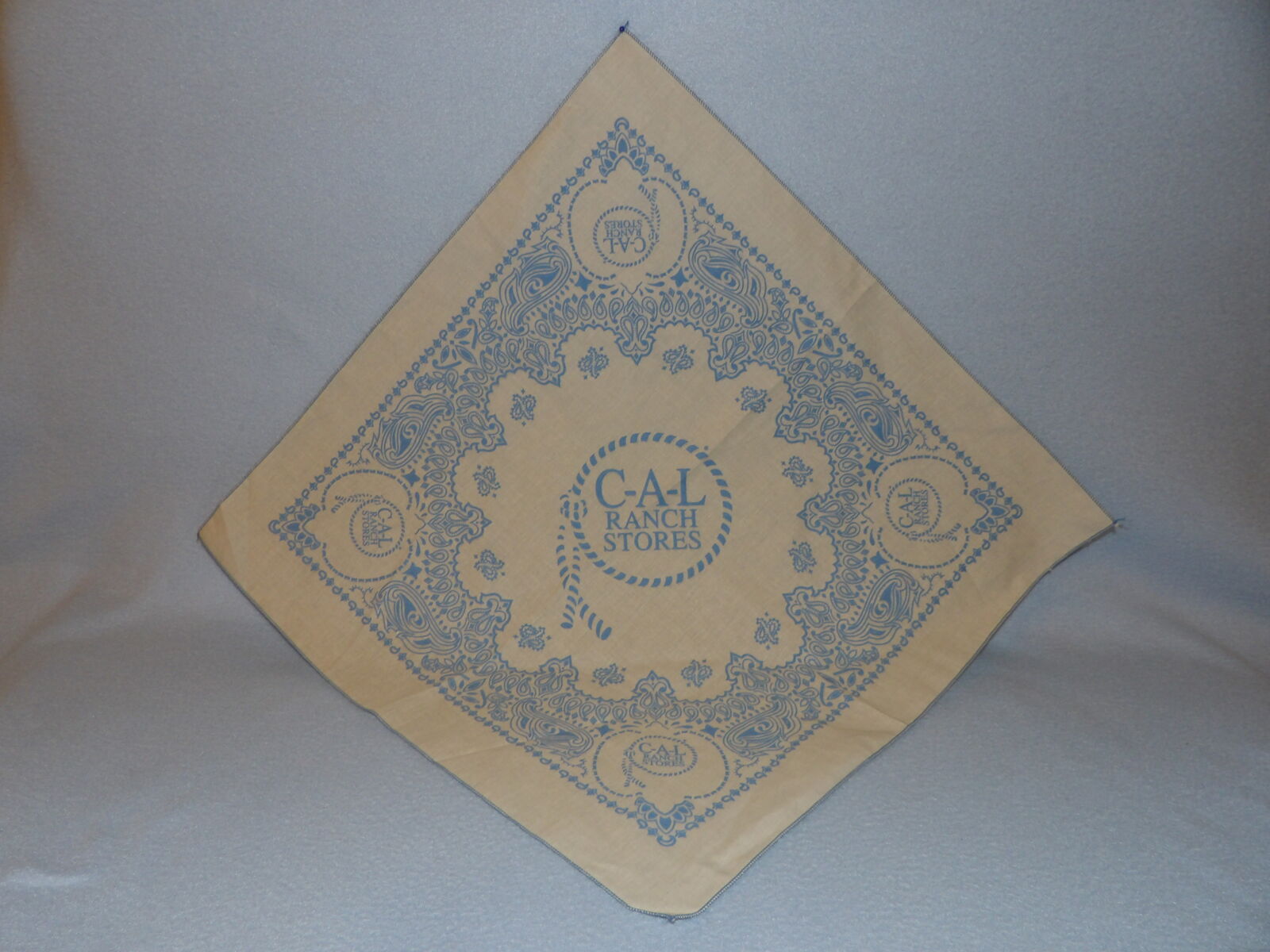 New Cal-Ranch Bandana - Cream & Light Blue