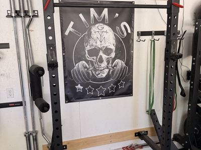 Folding Wall-Mount Squat Rack w/ Pull-Up Bar — Space Saver