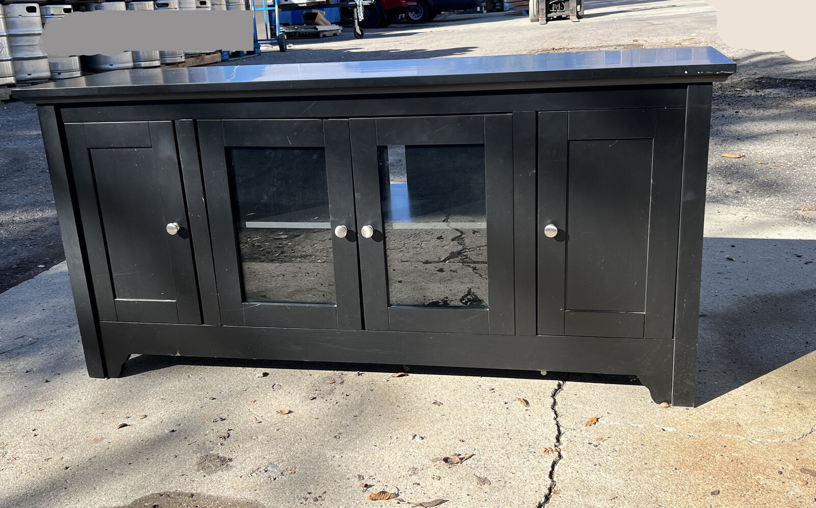 Black Media Console - TV Stand