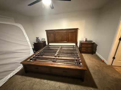 King Size Solid Wood Bed and 2 Night Stands