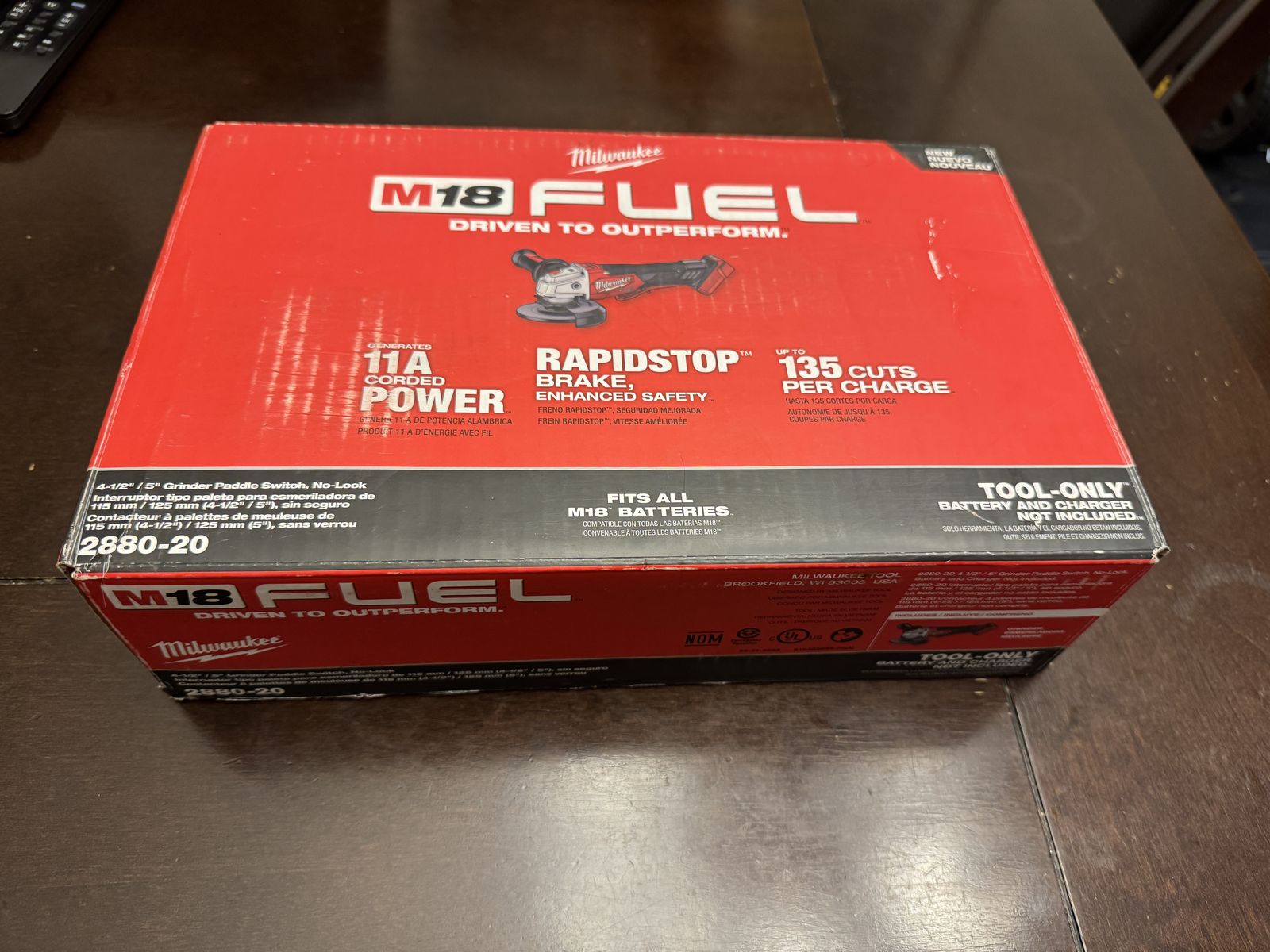 Brand new Milwaukee M18 FUEL grinder, tool only