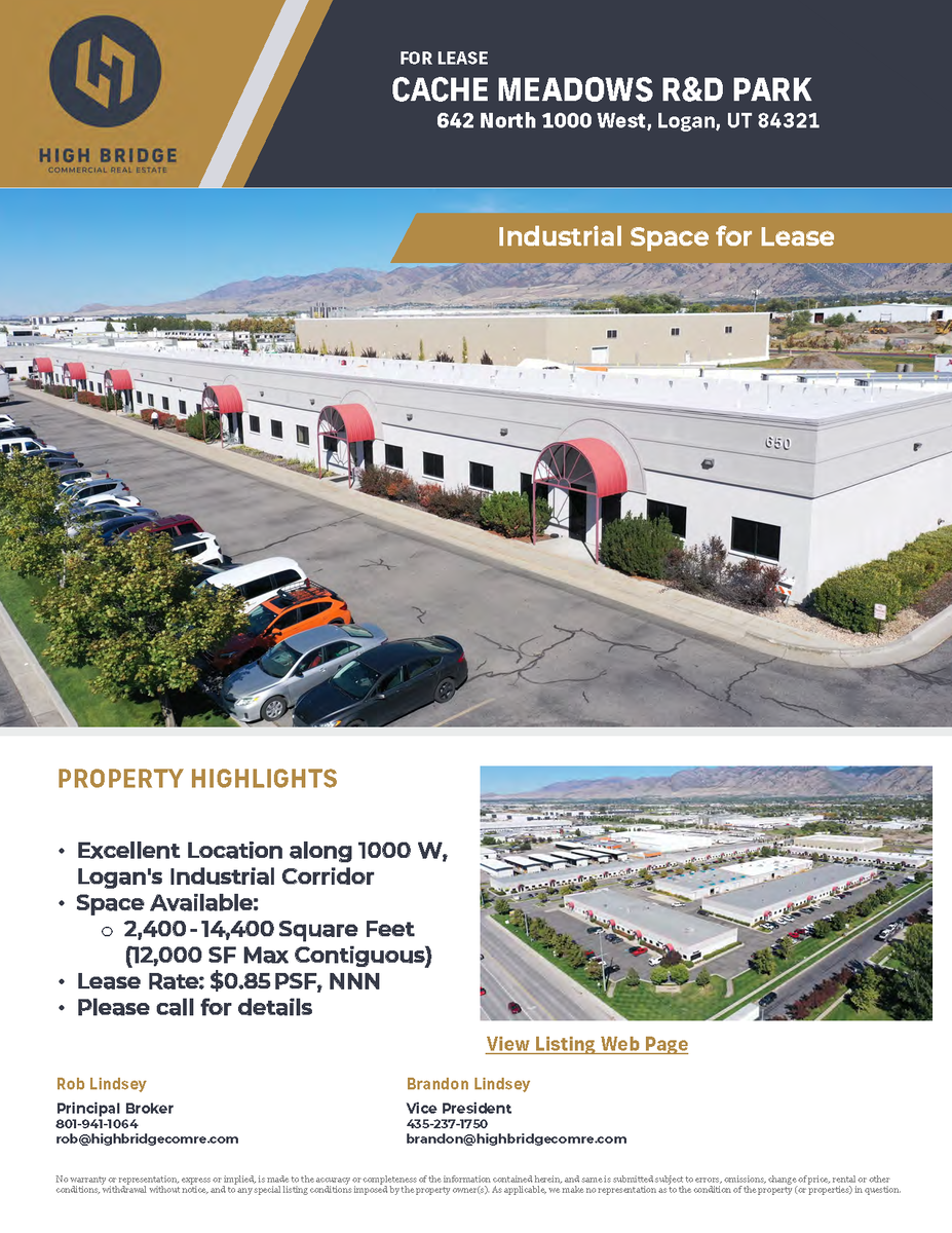 Industrial Space for Lease at Cache Meadows
