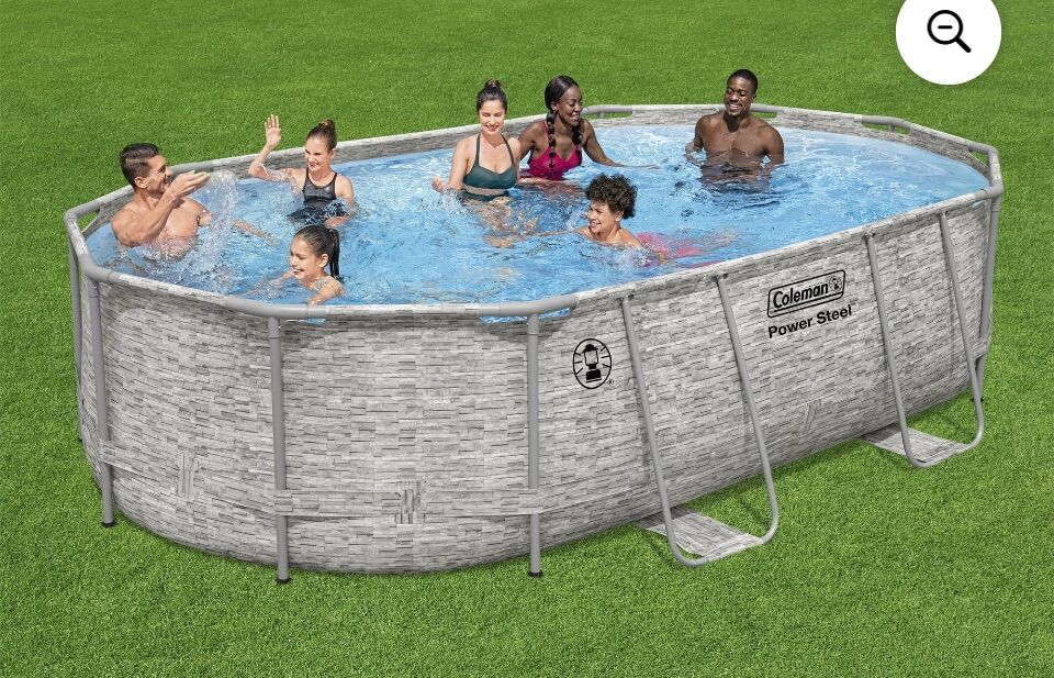 New 16 ft. x 10 ft. x 42 in. Oval Metal Frame Pool
