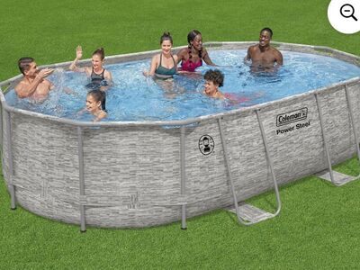 New 16 ft. x 10 ft. x 42 in. Oval Metal Frame Pool