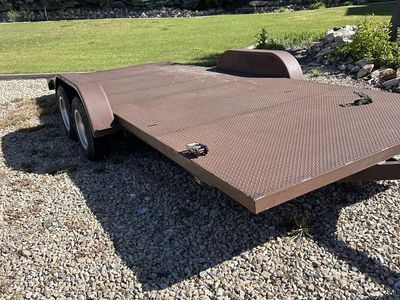 Flat bed car hauler trailer