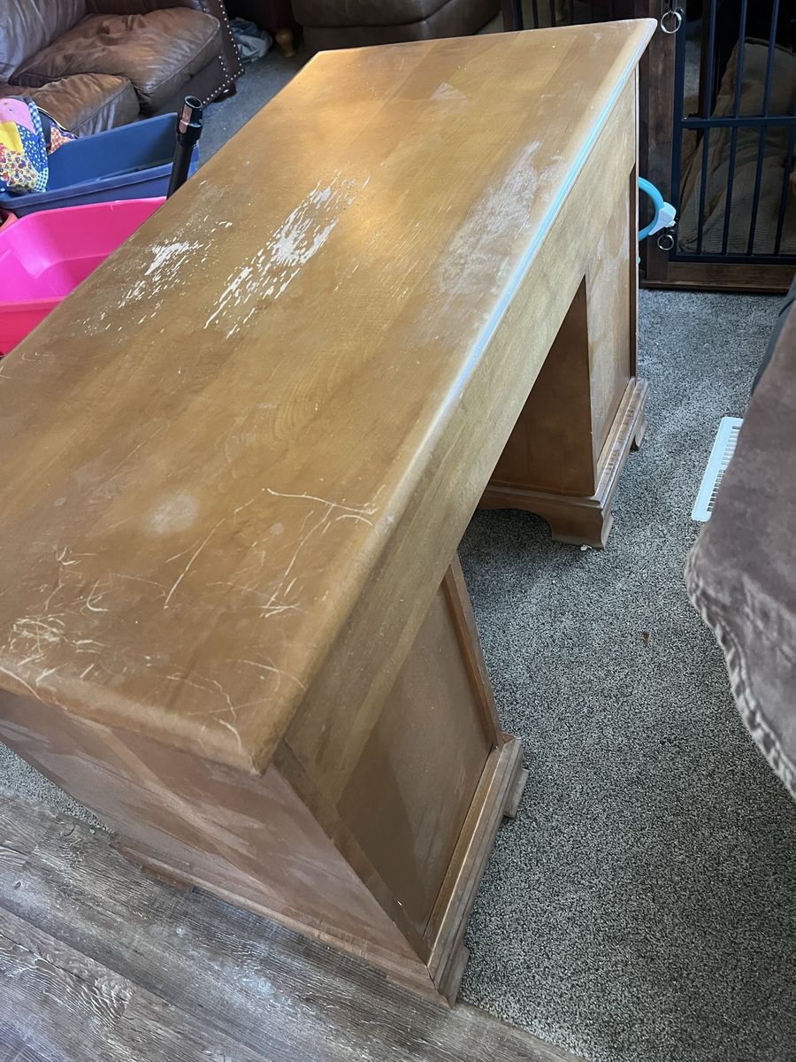 Vintage 90’s Wooden Executive Desk with a few Scratches