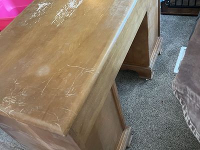 Vintage 90’s Wooden Executive Desk with a few Scratches