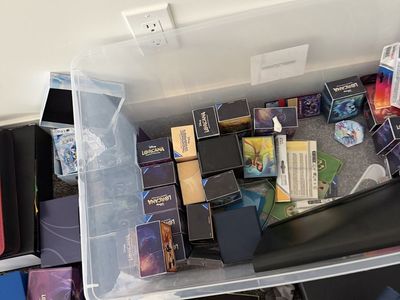 Large Lorcana Disney TCG Card Collection & Storage Boxes - Assorted Cards & Accessories