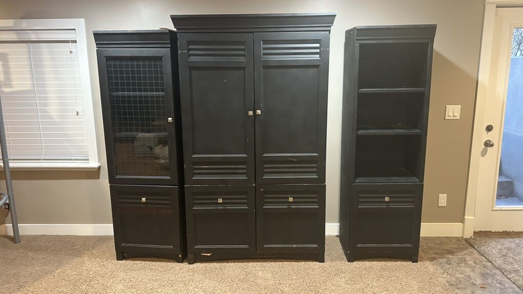 Entertainment/storage Wall Cabinet Set