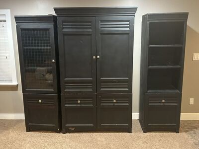 Entertainment/storage Wall Cabinet Set