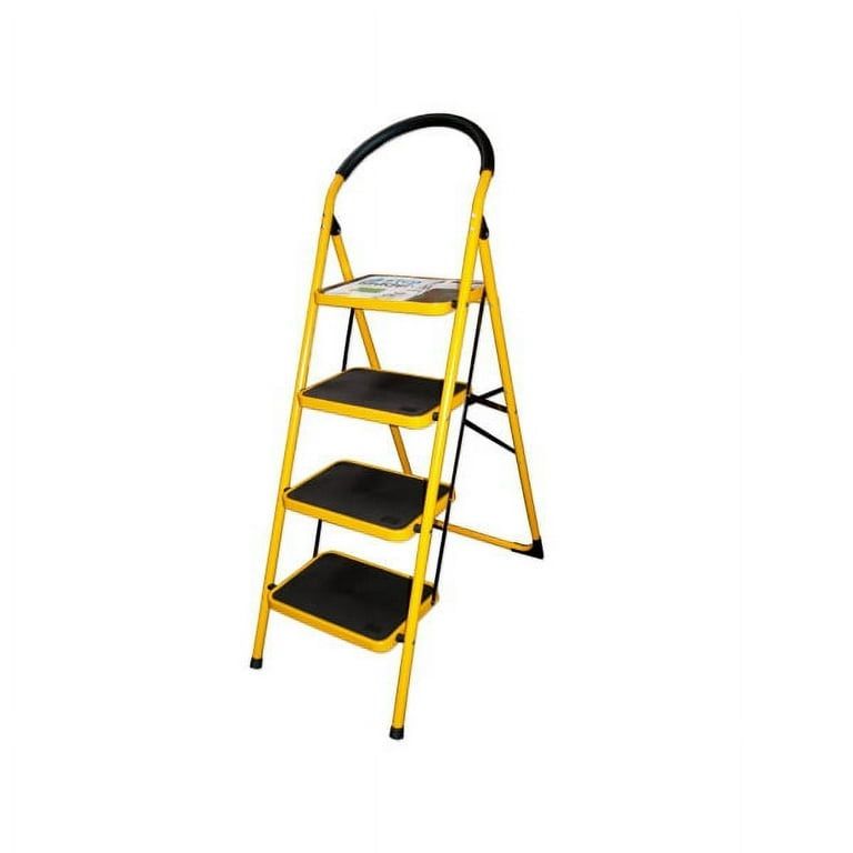 4 Step Metal Ladder with Oversize Steps