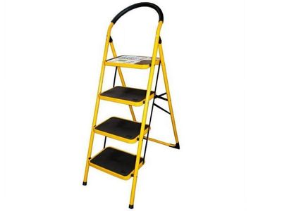 4 Step Metal Ladder with Oversize Steps