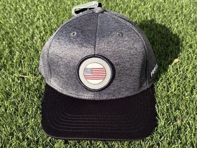 Profe All-American Snapback Hat - Gray/Black with Flag Patch, New with Tags