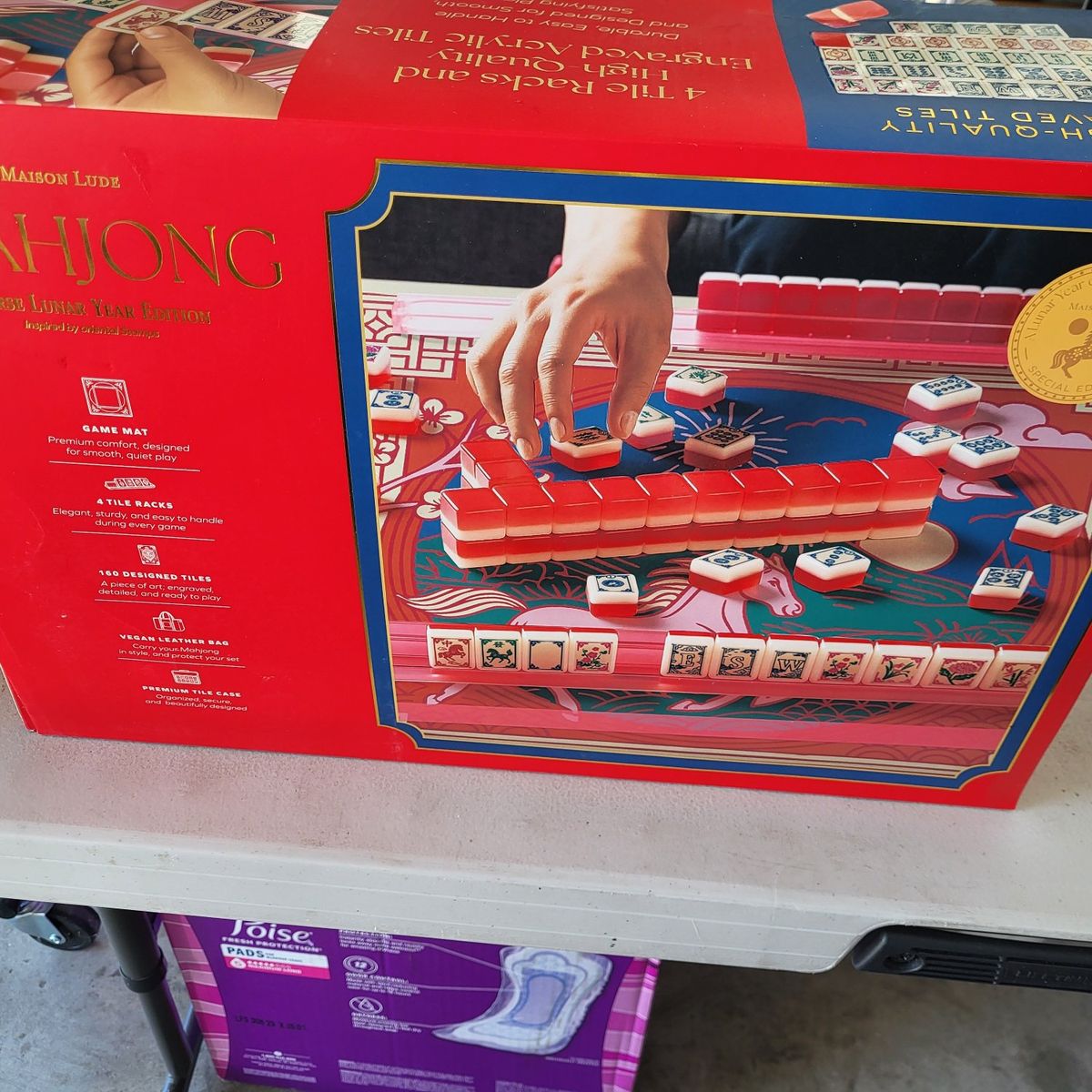 Deluxe Acrylic Mahjong Horse Lunar Tiles