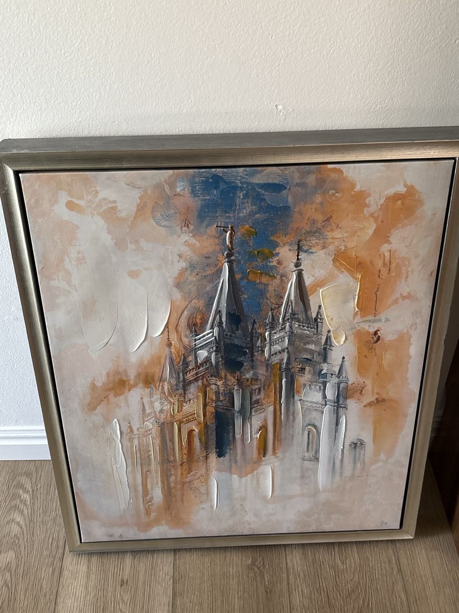 Print of LDS Salt Lake Temple Painting