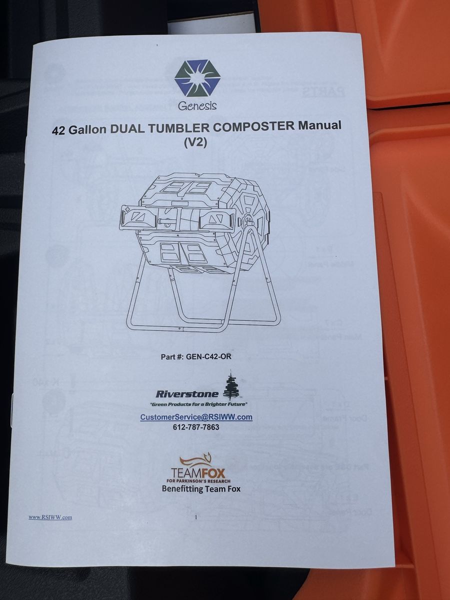 42 gallon dual composting tumbler