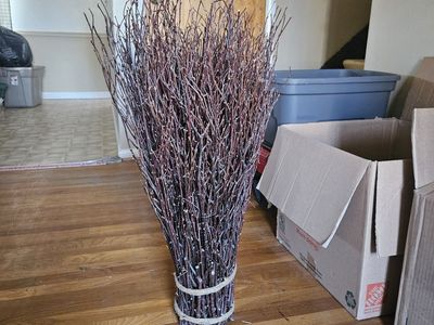 Bundle of twigs bound together decor