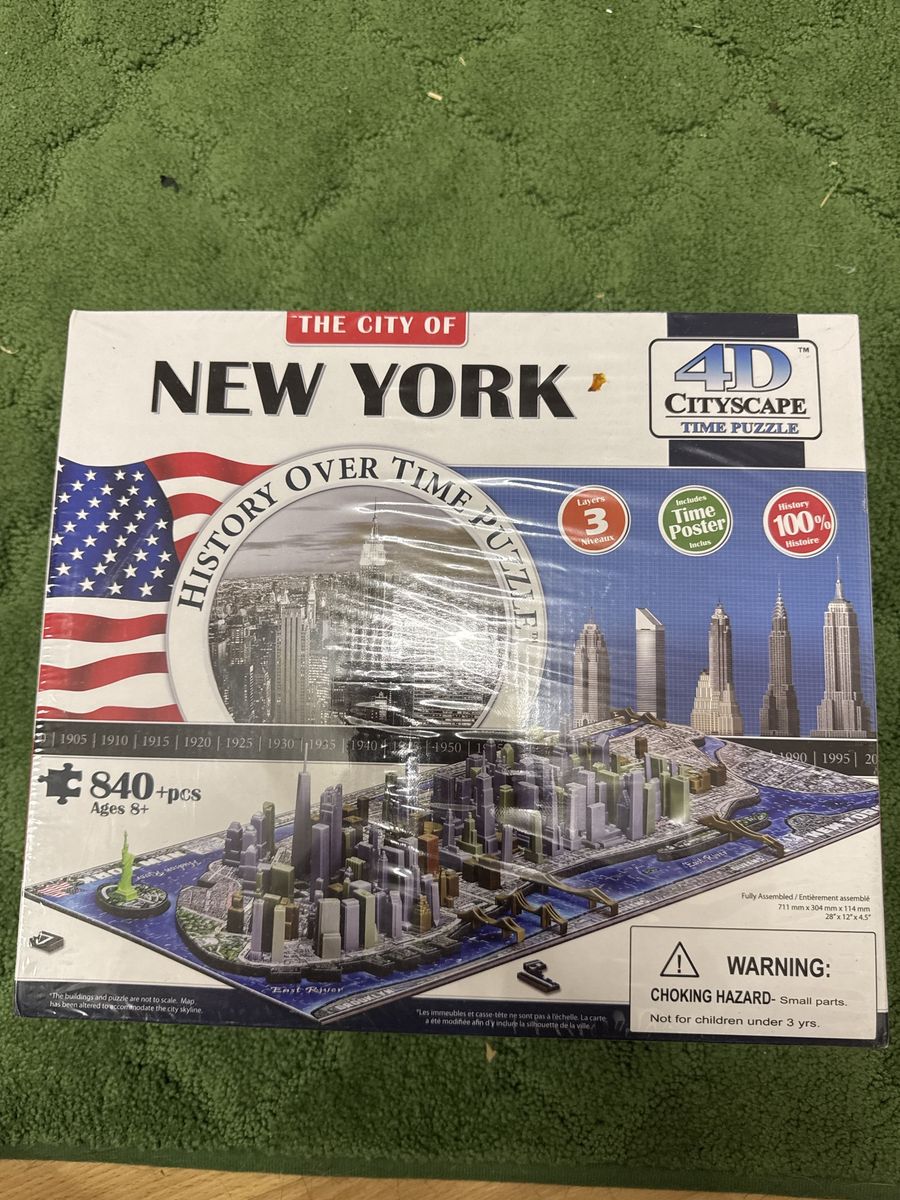 The City of New York 4D Cityscape History Over Time Puzzle - 840+ Pieces, Ages 8+